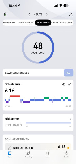 Amazfit Zepp: Der Score verrät, wie gut die Nachtruhe war. (Bild: Amazfit / Screenshot: Golem)